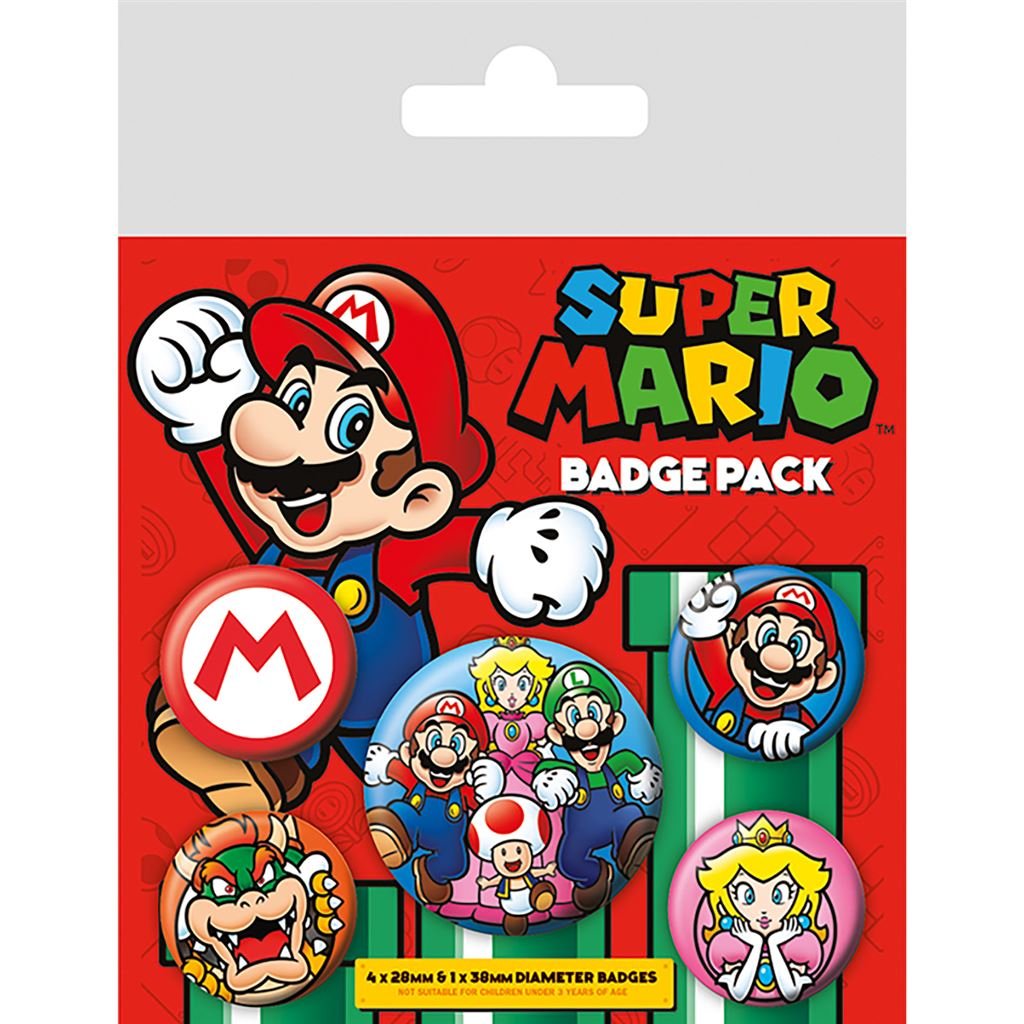 Super Mario (Mario) Badge Pack - Inspire Newquay