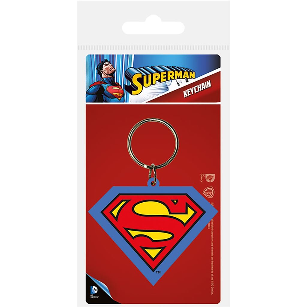 Superman - (Shield) Pvc Keychain - Inspire Newquay
