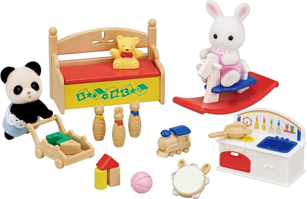 Sylvanian Families Baby's Toy Box - Snow Rabbit & Panda Babies - Inspire Newquay
