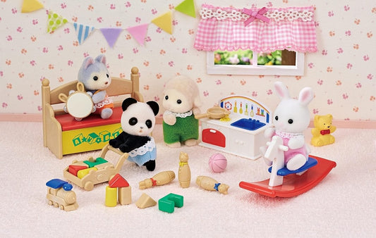 Sylvanian Families Baby's Toy Box - Snow Rabbit & Panda Babies - Inspire Newquay