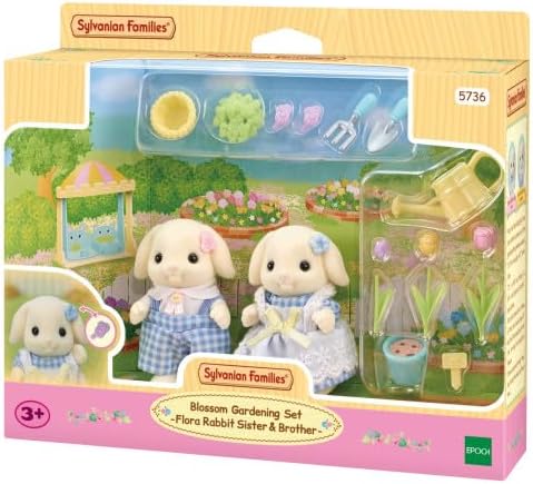 Sylvanian Families - Blossom Gardening Set - Flora Rabbit Sister & Brother - Inspire Newquay