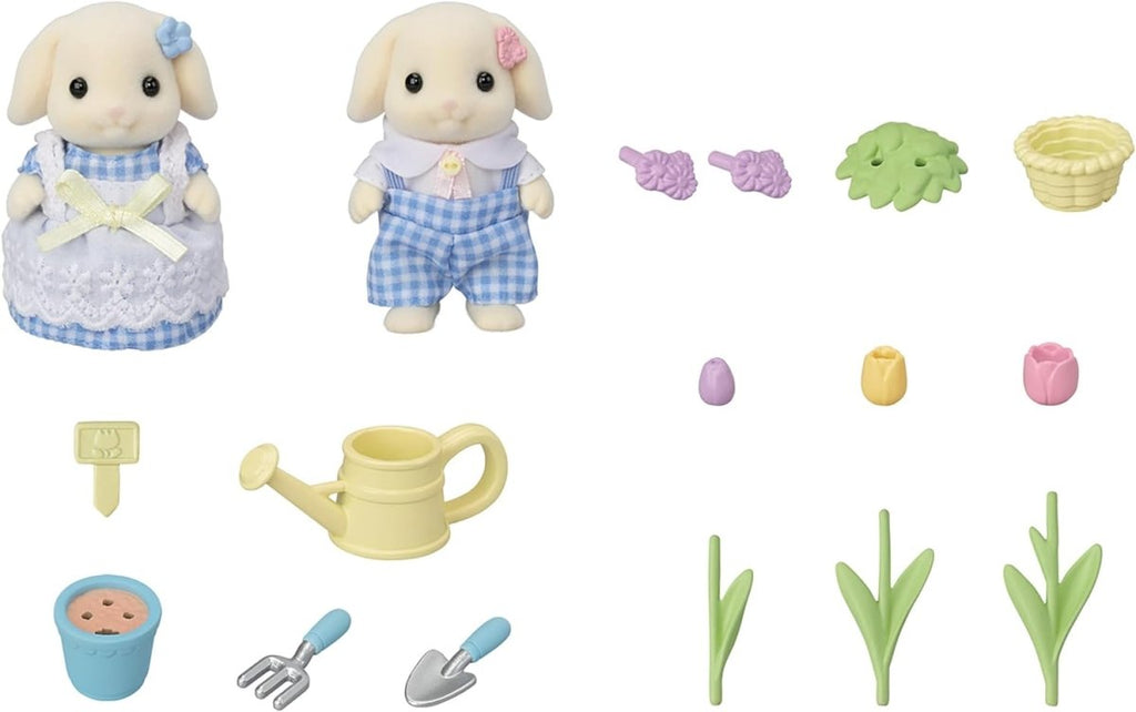 Sylvanian Families - Blossom Gardening Set - Flora Rabbit Sister & Brother - Inspire Newquay