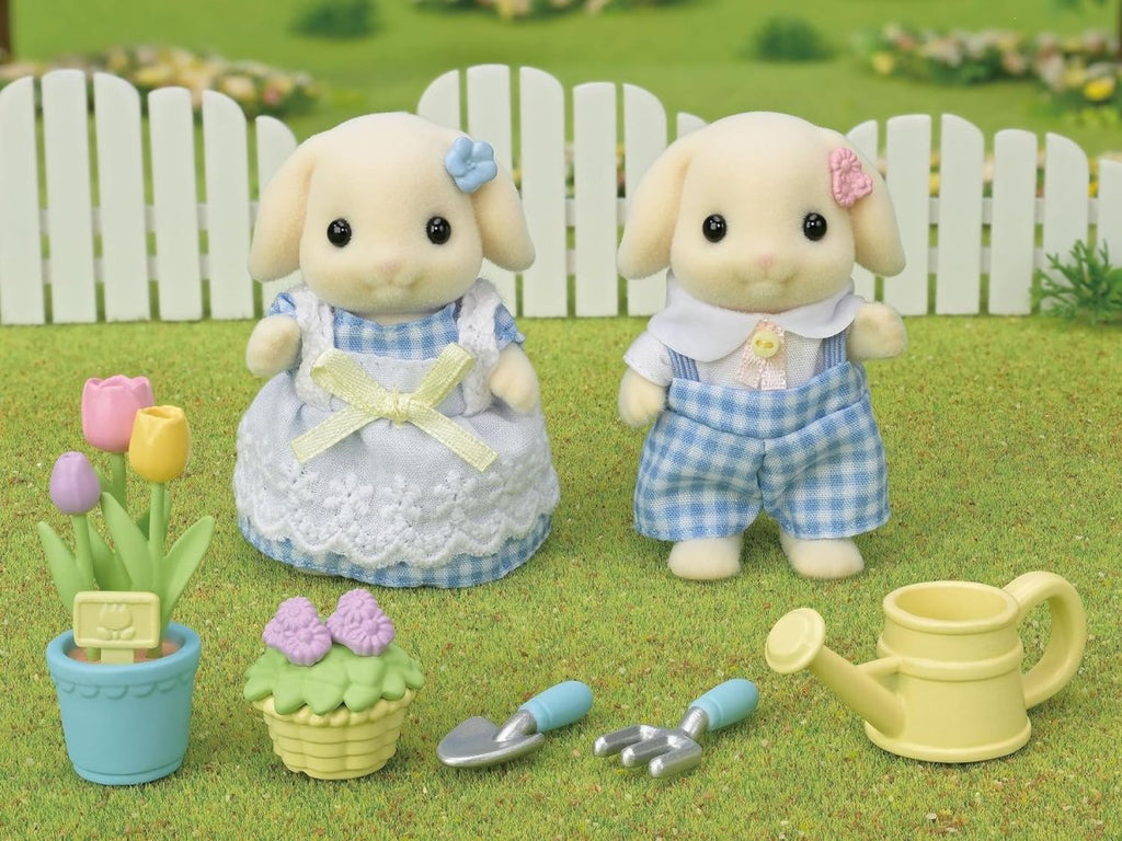 Sylvanian Families - Blossom Gardening Set - Flora Rabbit Sister & Brother - Inspire Newquay