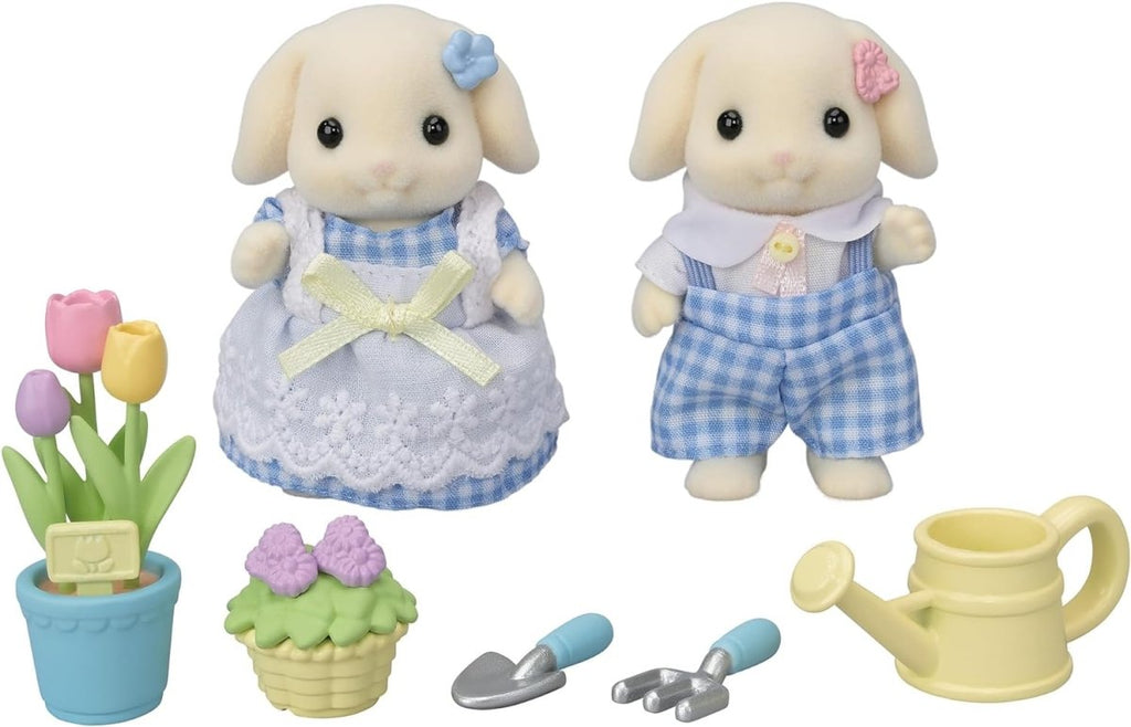 Sylvanian Families - Blossom Gardening Set - Flora Rabbit Sister & Brother - Inspire Newquay