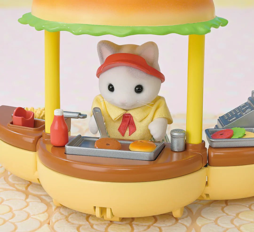 Sylvanian Families Hamburger Stand - Latte Cat Father - Inspire Newquay