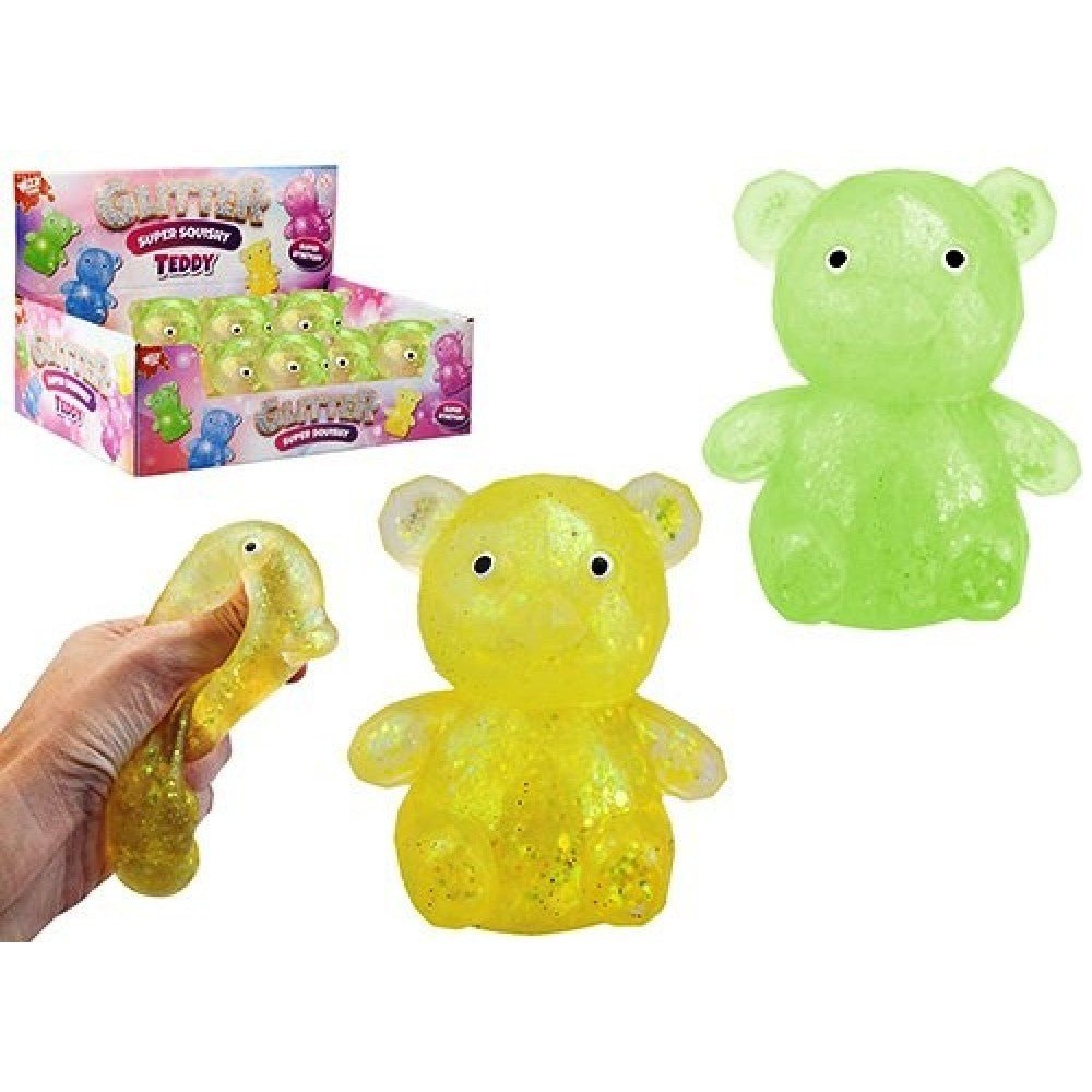Teddy Bear Glitter Squishies (1 Random Supplied) - Inspire Newquay
