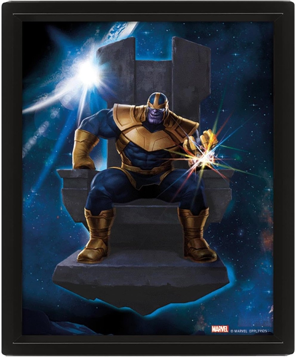 (Thanos in Avengers: Infinity War Design) 3D Lenticular Poster in Box Frame 25cm x 20cm x 1.5cm - Inspire Newquay