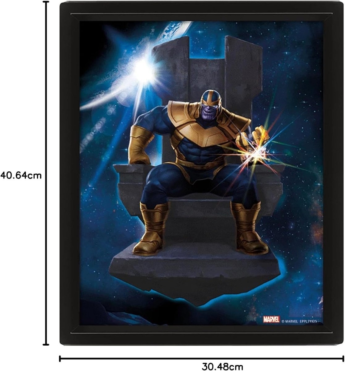 (Thanos in Avengers: Infinity War Design) 3D Lenticular Poster in Box Frame 25cm x 20cm x 1.5cm - Inspire Newquay