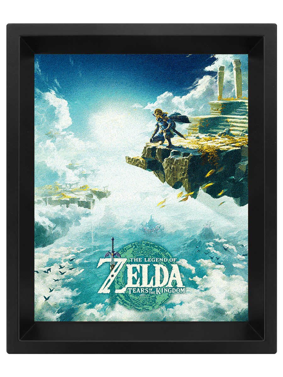 The Legend Of Zelda: Tears Of The Kingdom (Hyrule Skies) 3D Lenticular (Framed) - Inspire Newquay