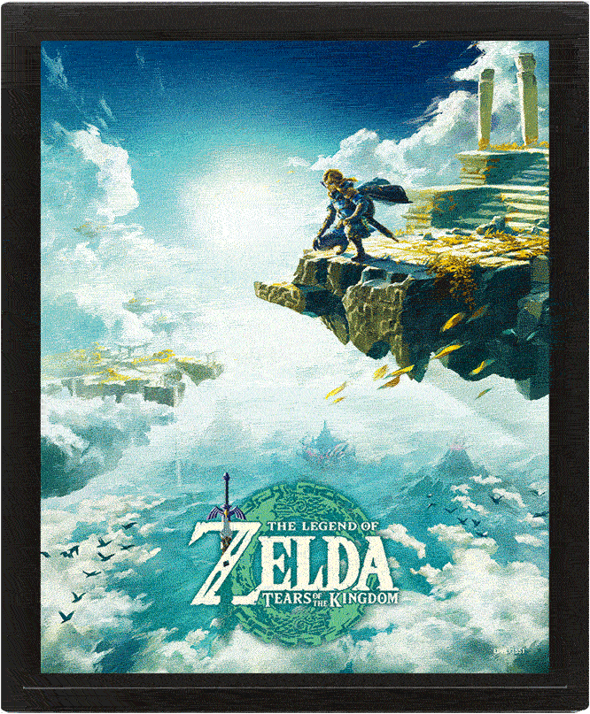 The Legend Of Zelda: Tears Of The Kingdom (Hyrule Skies) 3D Lenticular (Framed) - Inspire Newquay