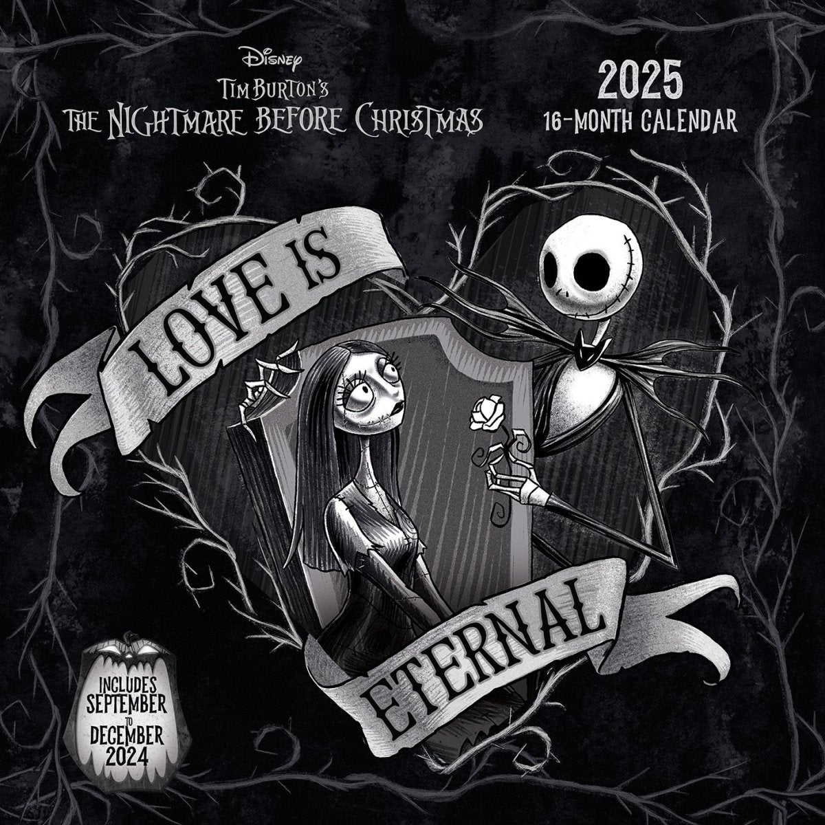 The Nightmare Before Christmas 2025 30X30 Square Calendar - Inspire Newquay