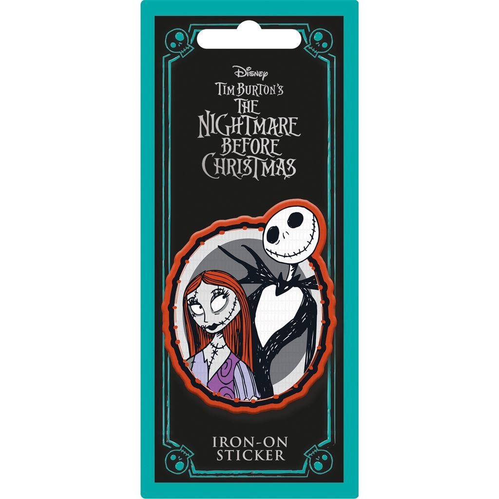 The Nightmare Before Christmas (Jack & Sally) Embroidery (Iron On) Sticker - Inspire Newquay