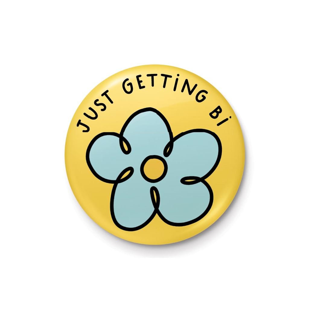 The Peach Fuzz (Getting Bi) 25mm Badge - Inspire Newquay