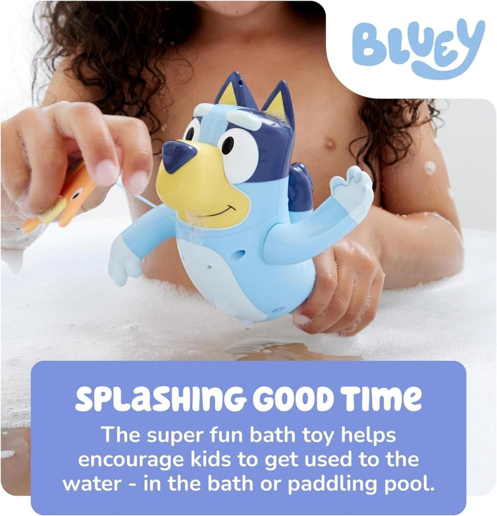 TOMY Toomies Swimming Bluey - Toddler Bath Bluey Toy with Pull String - Inspire Newquay