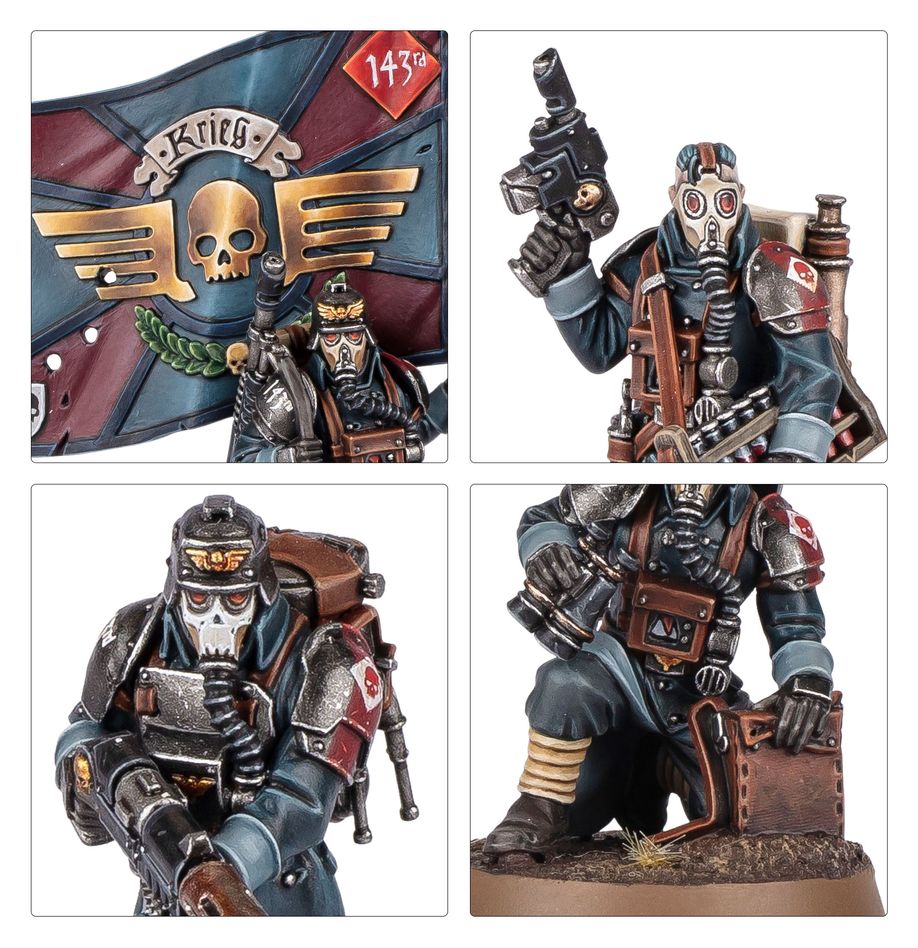Warhammer 40k Astra Militarum Krieg Command Squad - Inspire Newquay