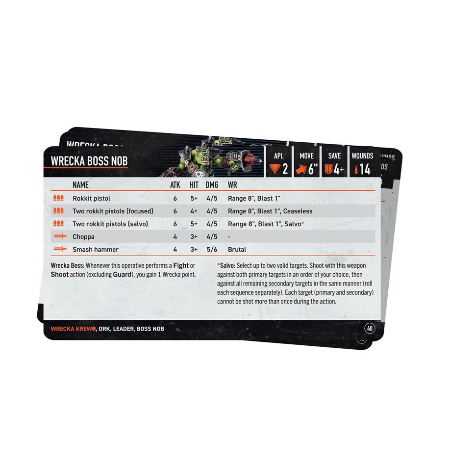 Warhammer 40k: Kill Team: Wrecka Krew – Datacards - Inspire Newquay