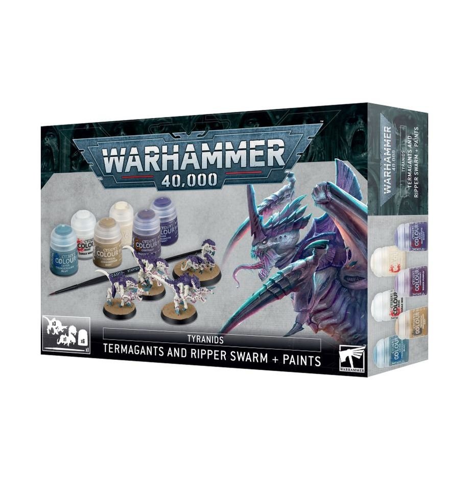 Warhammer 40K: Tyranids: Termagants and Ripper Swarm + Paints Set - Inspire Newquay