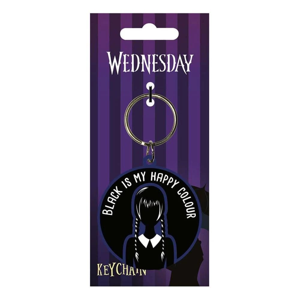 Wednesday (Happy Colour) Rubber Keychain - Inspire Newquay