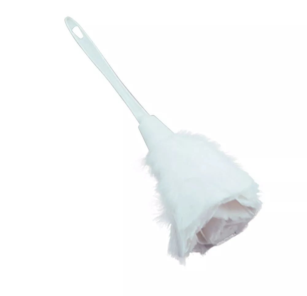 White Feather Duster French Maid Fancy Dress Party Accessory - Inspire Newquay