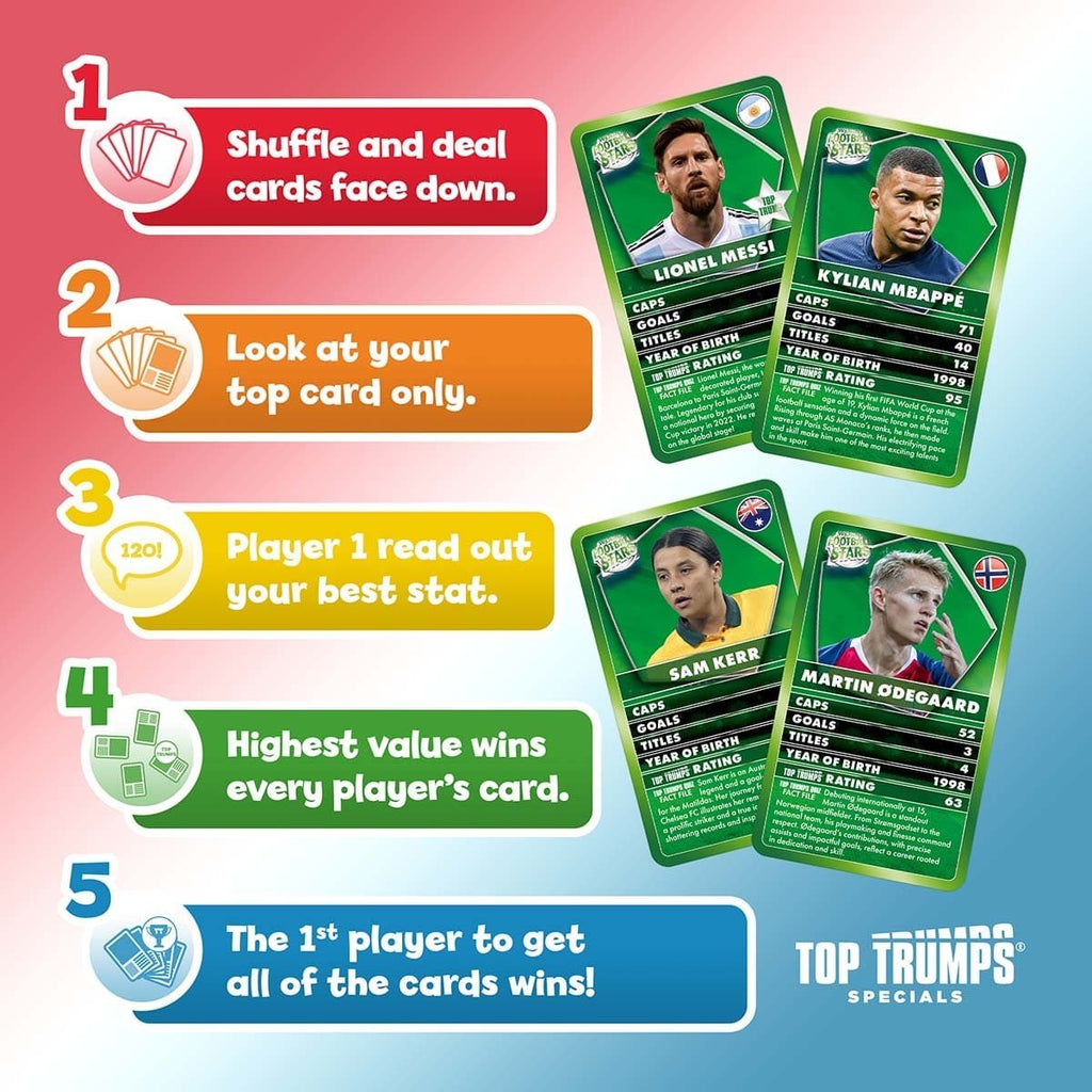 World Football Stars Green Top Trumps Specials - Inspire Newquay