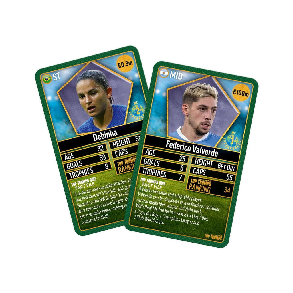 World Football Stars Top 200 - Pack 5 Top Trumps Card Game - Inspire Newquay