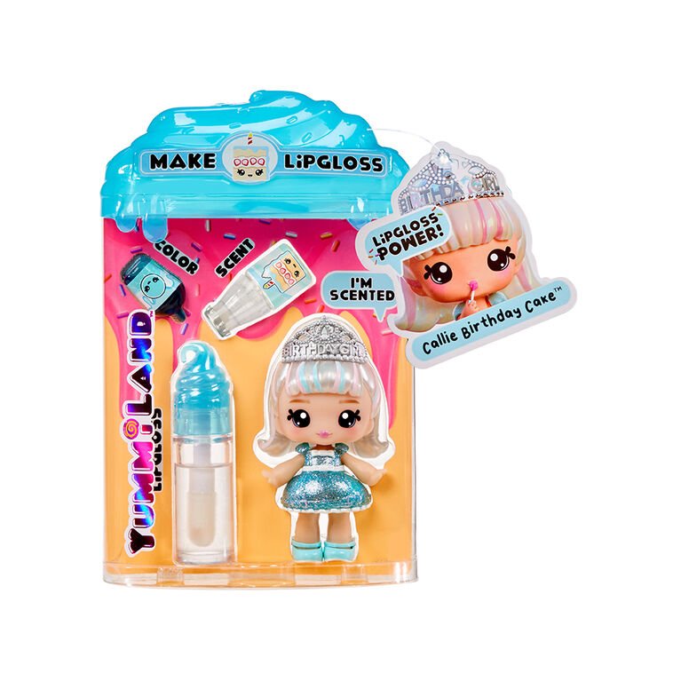 Yummiland Lipgloss Doll - Callie Birthday Cake - Inspire Newquay