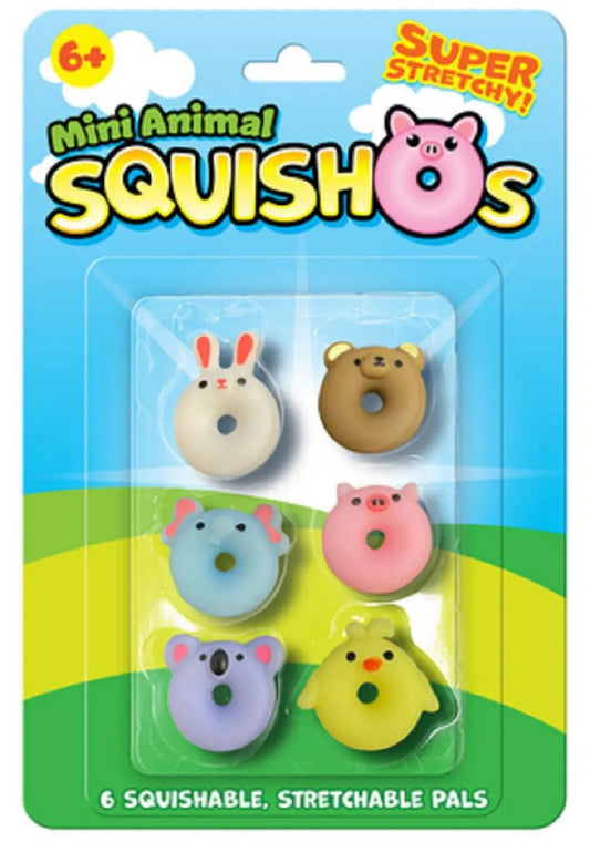 6pc Squishy Animals On Blistercard - Inspire Newquay