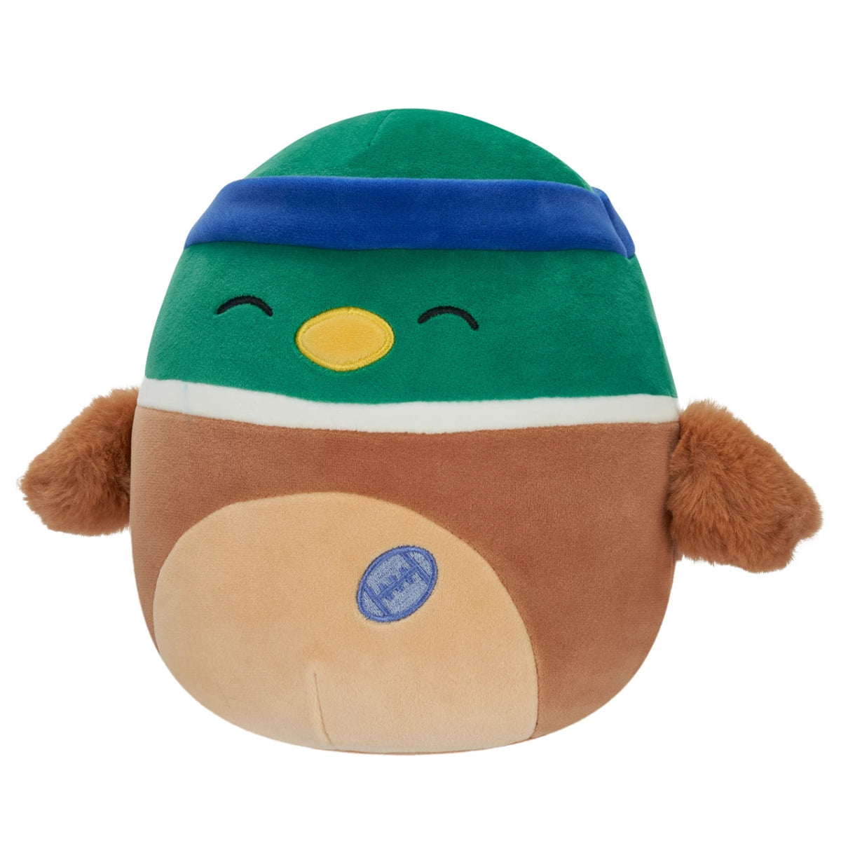 7.5" Avery The Mallard Duck With Rugby Ball Squishmallows Plush - Inspire Newquay