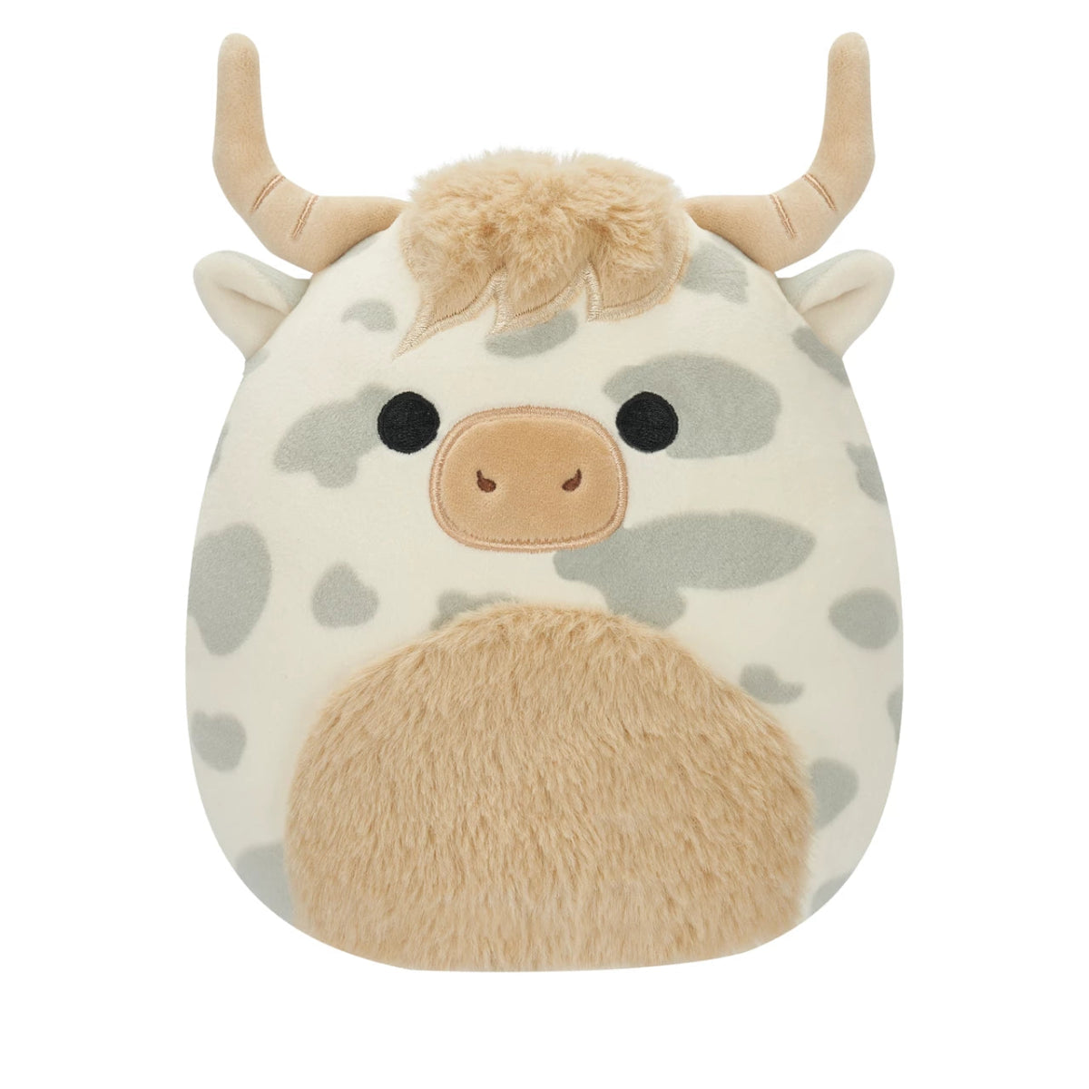7.5" Borsa The Grey Spotted Highland Cow Squishmallows Plush - Inspire Newquay