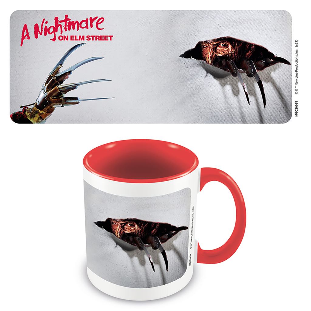 A Nightmare On Elm Street (Ripped) Red 11Oz/315Ml Coloured Inner Mug - Inspire Newquay