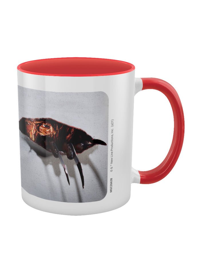 A Nightmare On Elm Street (Ripped) Red 11Oz/315Ml Coloured Inner Mug - Inspire Newquay