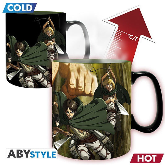 ATTACK ON TITAN - Mug Heat Change -460ml- Titan Eren - Inspire Newquay