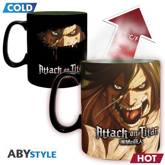 ATTACK ON TITAN - Mug Heat Change -460ml- Titan Eren - Inspire Newquay