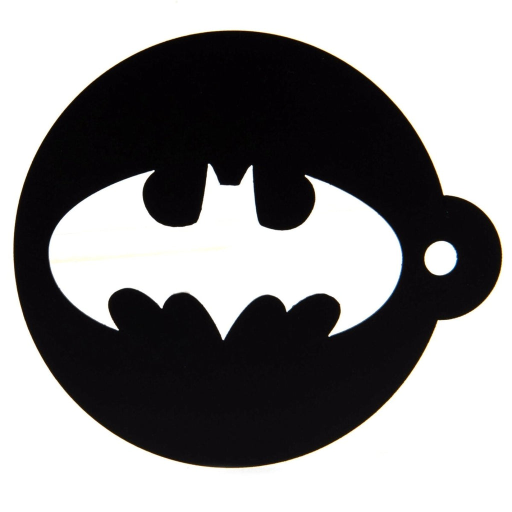 Batman (Symbol) Cappuccino Mug And Stencil - Inspire Newquay