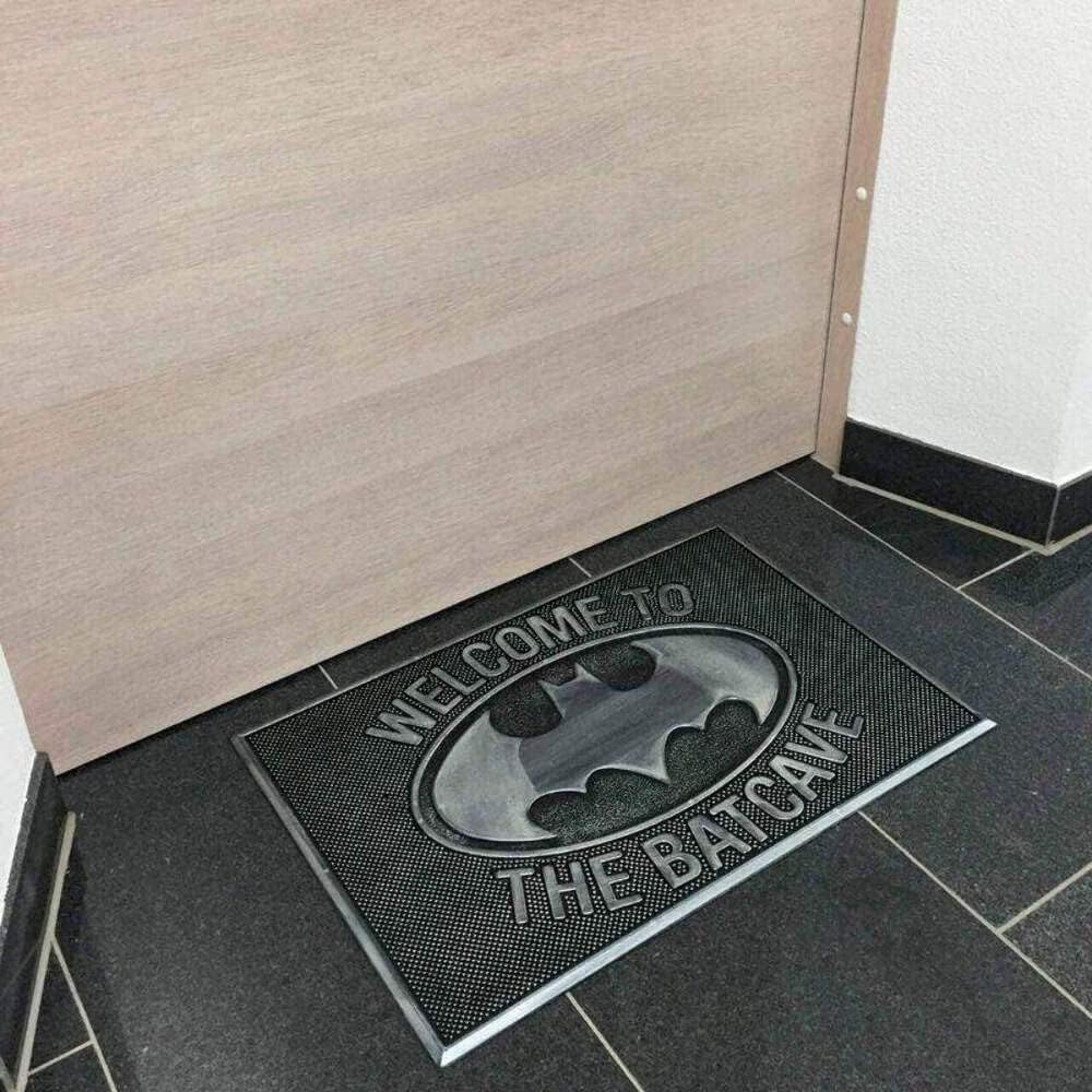 Batman (Welcome To The Batcave) 60 x 40cm Rubber Doormat - Inspire Newquay
