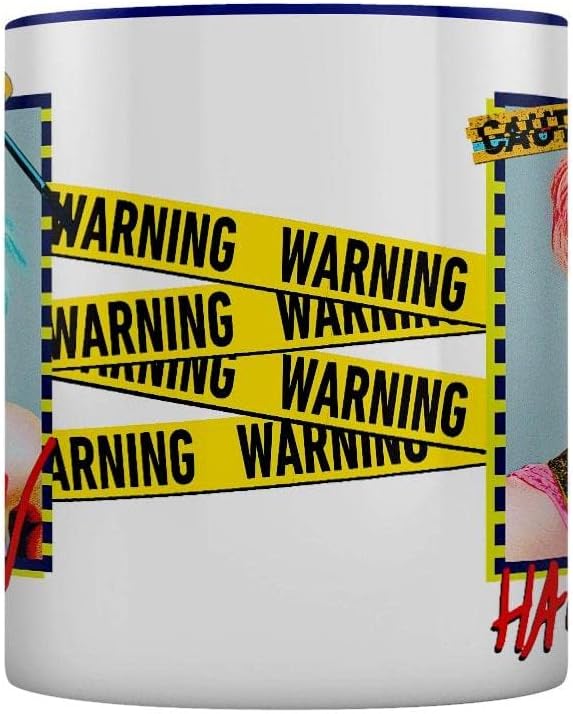 Birds Of Prey (Harley Quinn Warning) Blue 11Oz/315Ml Coloured Inner Mug - Inspire Newquay