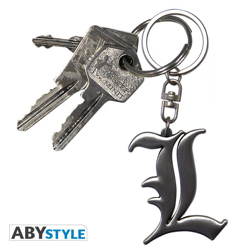 DEATH NOTE - Keychain 3D "L Symbol" - Inspire Newquay