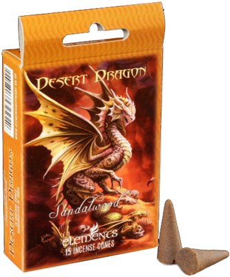 Desert Dragon Sandalwood Incense Cones by Anne Stokes - Inspire Newquay