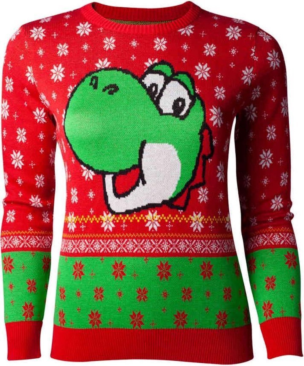 DIFUZED Super Mario - Yoshi Christmas Jumper XS - Inspire Newquay