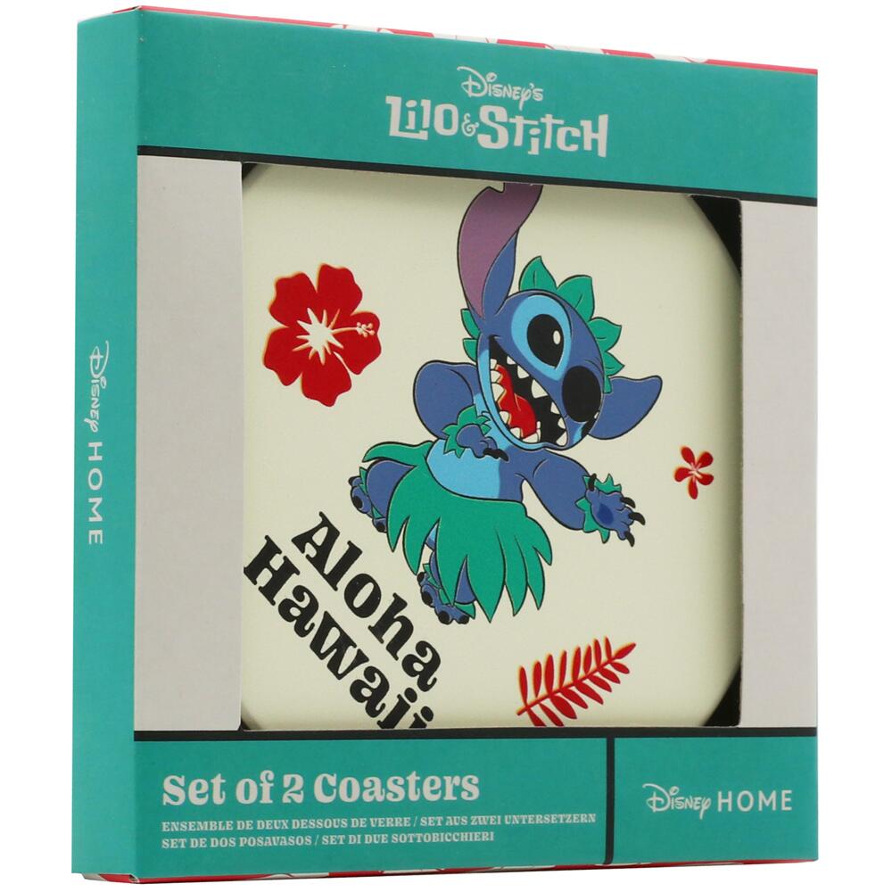 Disney Lilo And Stitch Set of 2 Ceramic Coasters - Inspire Newquay