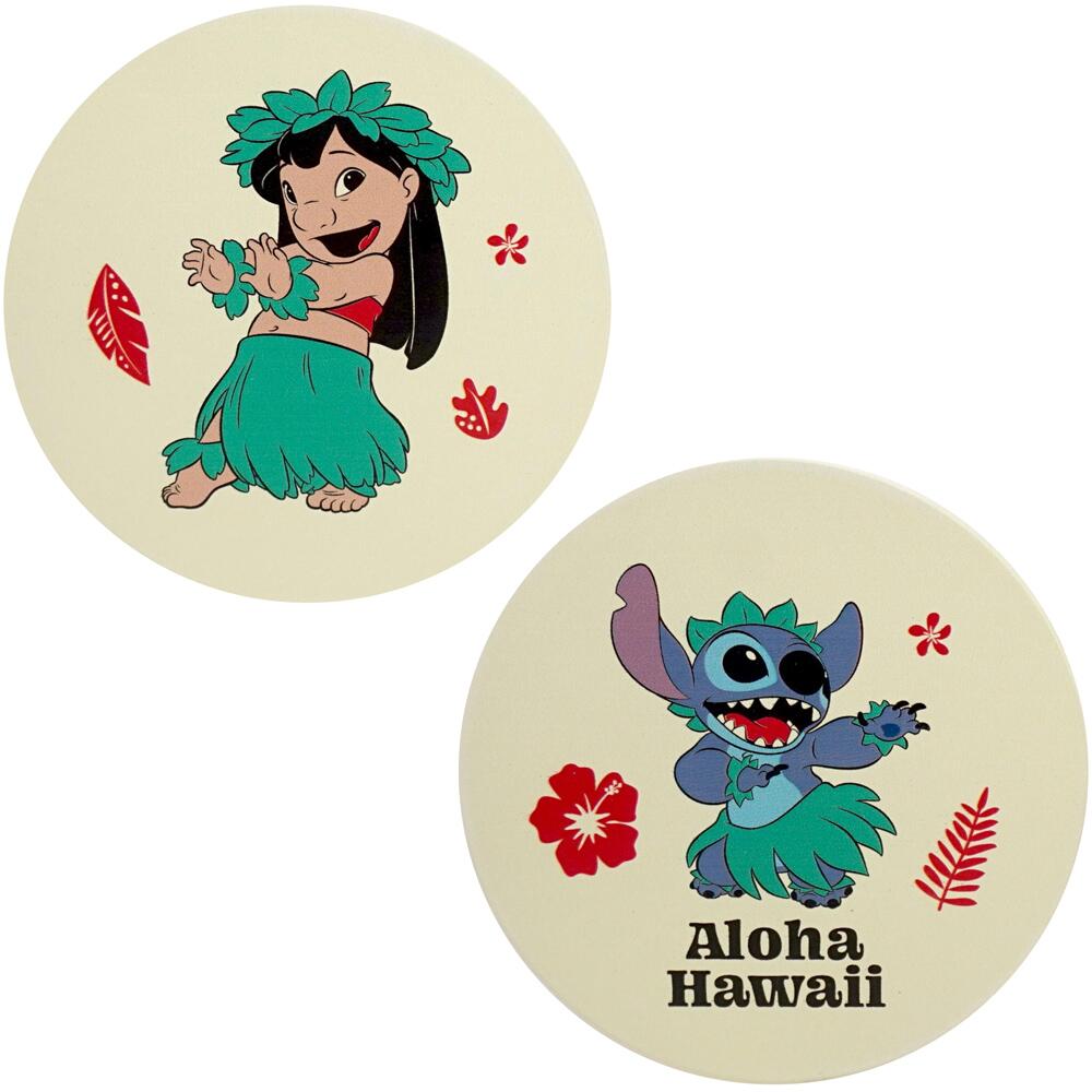 Disney Lilo And Stitch Set of 2 Ceramic Coasters - Inspire Newquay