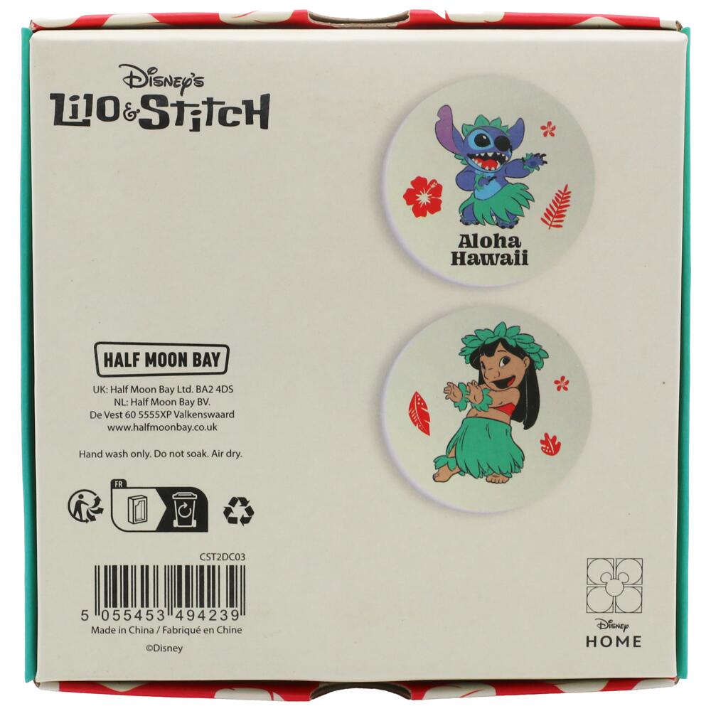 Disney Lilo And Stitch Set of 2 Ceramic Coasters - Inspire Newquay