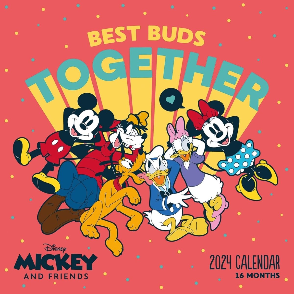 Disney Mickey Mouse & Friends Calendar 2024 - Month to a View Planner 30cm x 30cm - Inspire Newquay