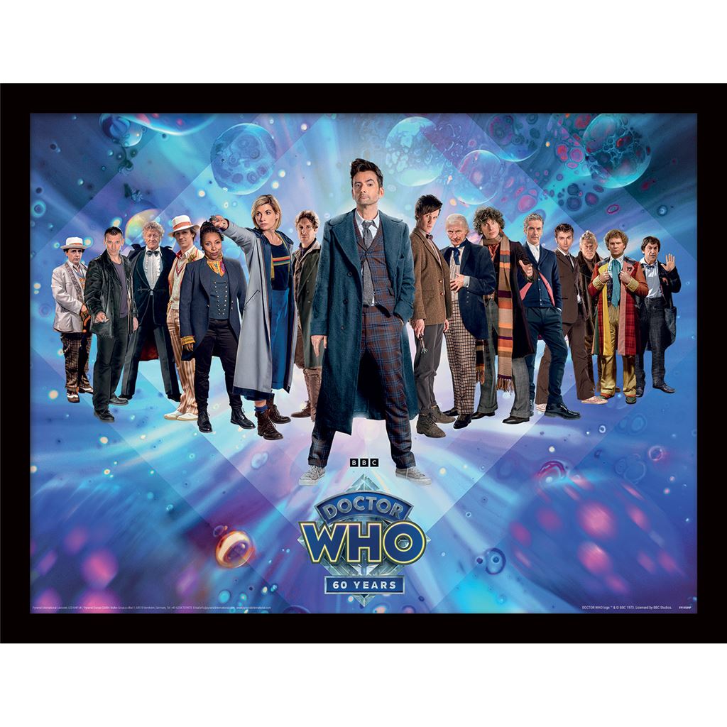 Doctor Who (60 Years of Doctors) Collector Print (Framed) - Inspire Newquay