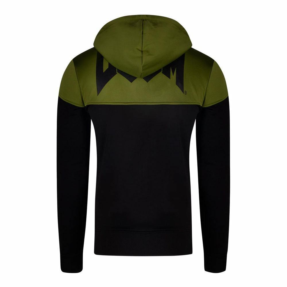 DOOM Eternal Mixom Manufactured Teq Full Length Zip Hoodie, Male, Small, Green/B - Inspire Newquay