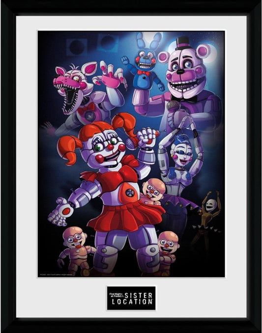 Five Nights at Freddy's Sister Location 30 x 40cm Framed Collector Print - Inspire Newquay