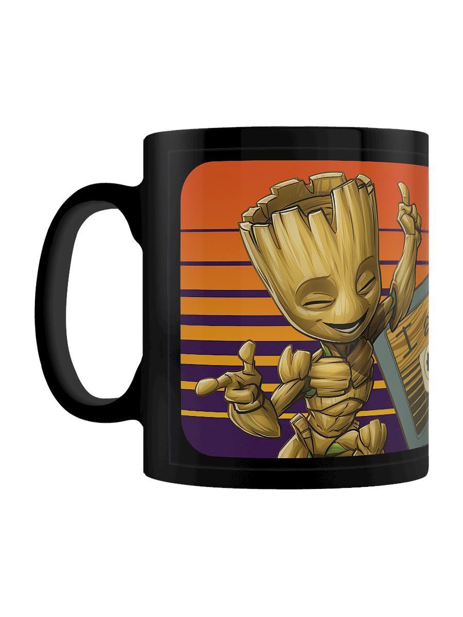 Guardians Of The Galaxy (Groot Sunset) 11Oz/315Ml Black Mug - Inspire Newquay