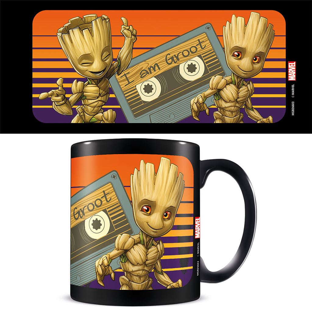 Guardians Of The Galaxy (Groot Sunset) 11Oz/315Ml Black Mug - Inspire Newquay