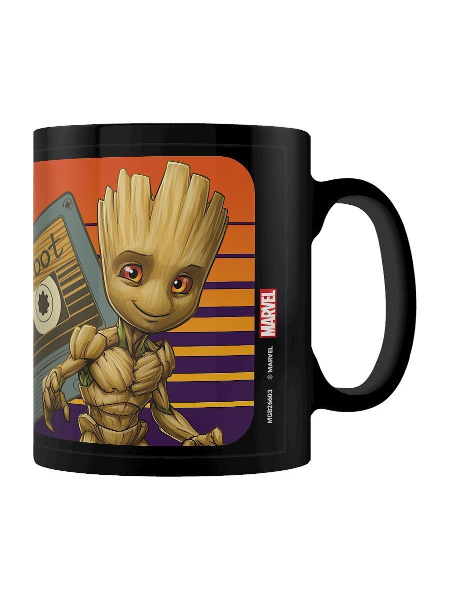 Guardians Of The Galaxy (Groot Sunset) 11Oz/315Ml Black Mug - Inspire Newquay