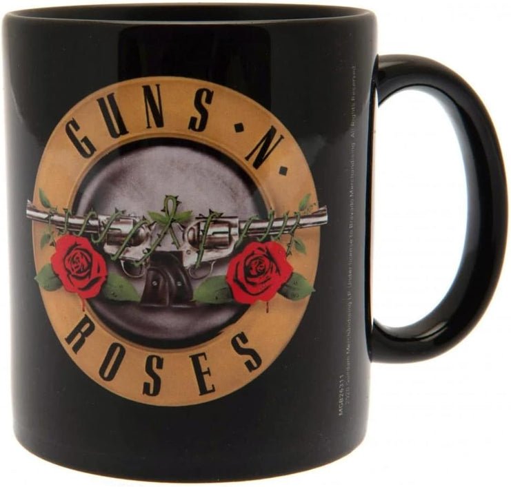 Guns N' Roses (Bullet Logo) Black Coffee Mug, Ceramic, 11 oz - Inspire Newquay